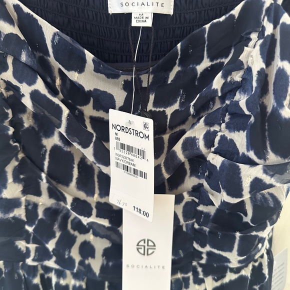 Socialite Metallic Gathered Maxi Dress - Picture 2 of 5